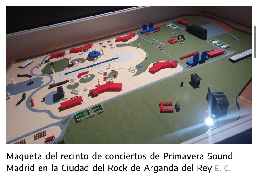 Maqueta Primavera Sound Madrid vista general
