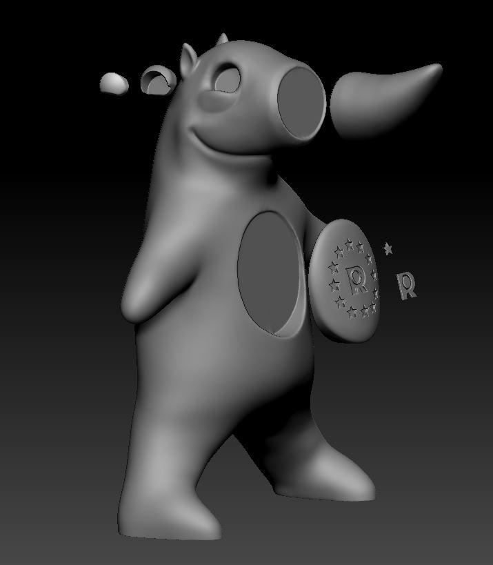 Figura mascota corporativa personalizada